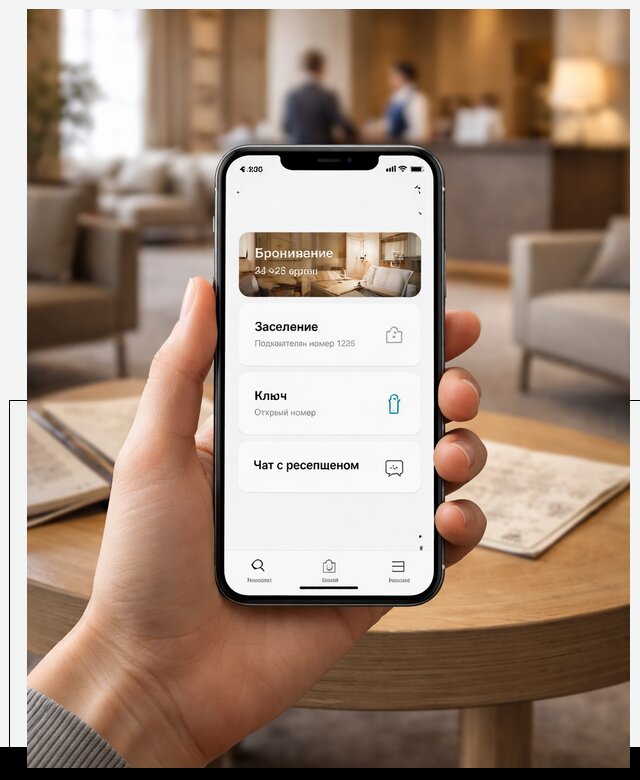 Мобильное приложение для гостей отеля в Биробиджане, управление сервисом